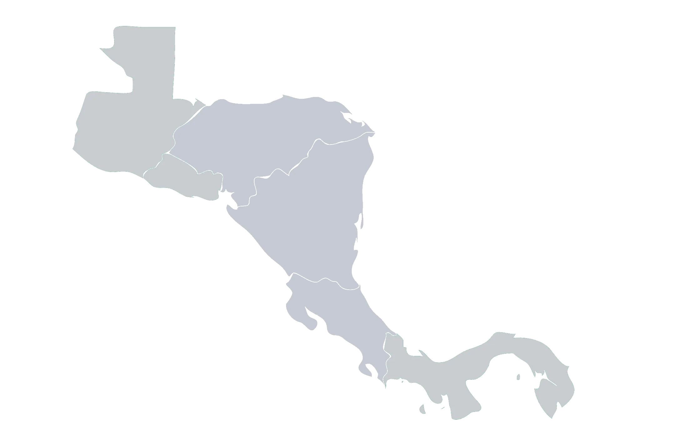 Mapa de Centroamérica: Cubo está en El Salvador, Panamá y Guatemala